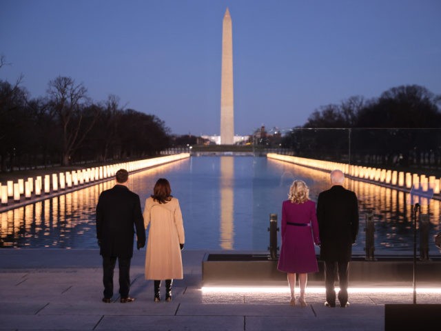 WASHINGTON, DC - JANUARY 19: (L-R) Douglas Emhoff, U.S. Vice President-elect Kamala Harris