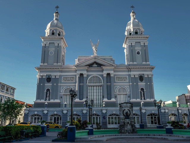 View of the Cathedral of Our Lady of the Assumption in Santiago de Cuba, eastern Cuba on September 29, 2018. (Photo by ADALBERTO ROQUE / AFP) (Photo credit should read ADALBERTO ROQUE/AFP via Getty Images)