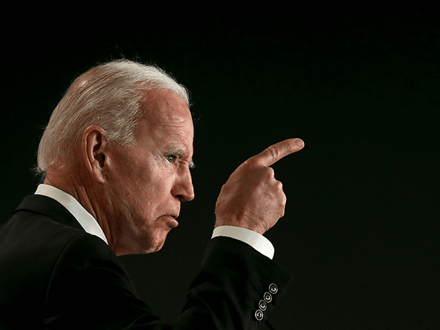 Former U.S. Vice president Joe Biden speaks at the International Association of Fire Fighters legislative conference March 12, 2019 in Washington, DC. The conference addresses issues including firefighter mental health, funding the 9/11 Victims Compensation Fund and collective bargaining. (Photo by Win McNamee/Getty Images)