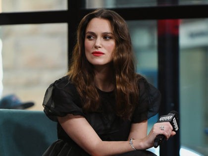 NEW YORK, NEW YORK - MARCH 12: Keira Knightley visits Build to discuss new movie "The Aftermath" at Build Studio on March 12, 2019 in New York City. (Photo by Nicholas Hunt/Getty Images)
