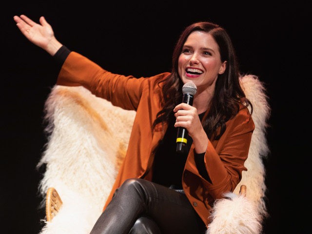 SEATTLE, WA - OCTOBER 12: Actress, Activist, Director and Producer Sophia Bush speaks on stage during 'Together Live' at The Moore Theater on October 12, 2019 in Seattle, Washington. (Photo by Mat Hayward/Getty Images for Together Live)