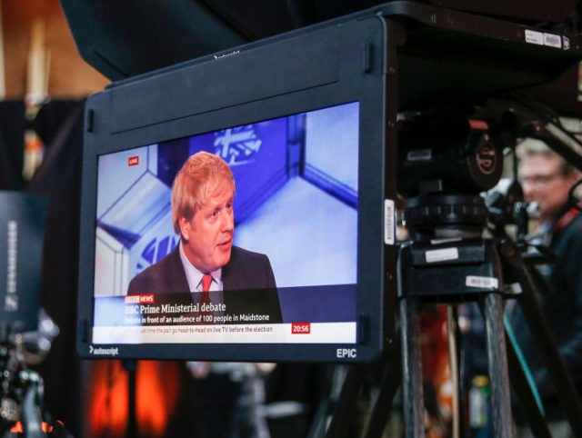 MAIDSTONE - ENGLAND - DECEMBER 06: UK Prime Minister Boris Johnson speaking during the BBC Prime Ministerial Debate in Maidstone Studios on December 6, 2019 in Kent, England. This is the last time the two leaders will go head-to-head in a debate during the election campaign. (Photo by Hollie Adams/Getty …