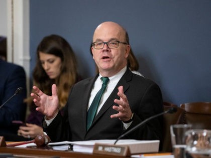 WASHINGTON, DC - DECEMBER 17: Committee Chairman Jim McGovern (D-MA) speaks during a House Rules Committee hearing on House Resolution 755 on December 17, 2019 in Washington, DC. The Rules Committee held a full committee hearing today and voted along party lines to approve guidelines set out in House Resolution …