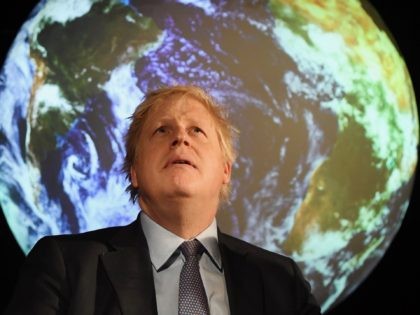 LONDON, ENGLAND - FEBRUARY 04: Prime minister Boris Johnson attends the launch of the UK-hosted COP26 UN Climate Summit, being held in partnership with Italy this autumn in Glasgow, at the Science Museum on February 4, 2020 in London, England. Johnson will reiterate the government's commitment to net zero by …