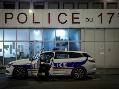 TOPSHOT - An officer of the French rescue and protection police brigade (brigade de police