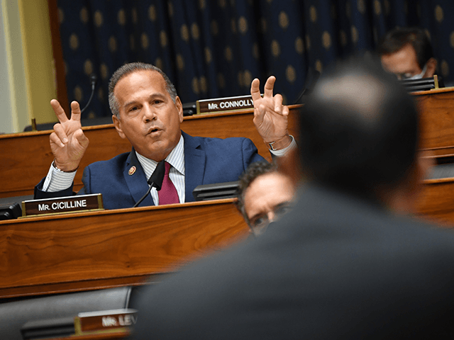 Rep. David Cicilline, D-R.I., questions witnesses during a House Committee on Foreign Affairs hearing looking into the firing of State Department Inspector General Steven Linick, on Capitol Hill in Washington, DC on September 16, 2020. (Photo by KEVIN DIETSCH / POOL / AFP) (Photo by KEVIN DIETSCH/POOL/AFP via Getty Images)