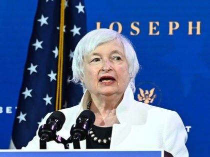 Treasury secretary nominee Janet Yellen speaks after US President-elect Joe Biden announced his economic team at The Queen Theater in Wilmington, Delaware, on December 1, 2020. (Photo by Chandan KHANNA / AFP) (Photo by CHANDAN KHANNA/AFP via Getty Images)