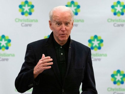 US President-elect Joe Biden makes remarks after receiving the second course of the Pfizer-BioNTech Covid-19 vaccine on January 11, 2021 at Christiana Hospital in Newark, Delaware, administered by Chief Nurse Executive Ric Cuming. (Photo by JIM WATSON / AFP) (Photo by JIM WATSON/AFP via Getty Images)