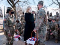 Jill Biden Delivers Cookies to National Guard Troops
