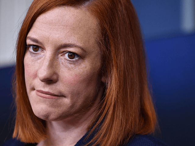 White House Press Secretary Jen Psaki speaks during a press briefing on January 29, 2021, in the Brady Briefing Room of the White House in Washington, DC. (Photo by Nicholas Kamm / AFP) (Photo by NICHOLAS KAMM/AFP via Getty Images)