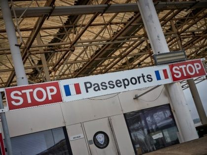 FOLKESTONE, UNITED KINGDOM - AUGUST 15: French Passport Control at Folkestone Eurotunnel as travelers make the journey to mainland Europe through Eurotunnel as France considers reciprocal Quarantine restrictions after the UK government removed France from its Travel Corridor List on August 15, 2020 in Folkestone, United Kingdom. Citing an increase …