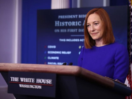 White House Press Secretary Jen Psaki conducts her first news conference of the Biden Admi