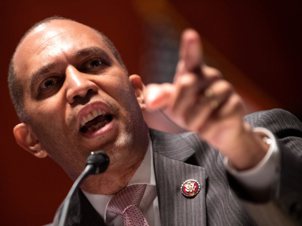 WASHINGTON, DC - JUNE 17: Rep. Hakeem Jeffries (D-NY) delivers remarks during the House Judiciary Committee markup of H.R. 7120, the "George Floyd Justice in Policing Act of 2020," on Capitol Hill on June 17, 2020 in Washington, DC. The bill addresses police reforms in the United States and includes provisions to curb police misconduct and the use of excessive force. (Photo by Kevin Dietsch-Pool/Getty Images)