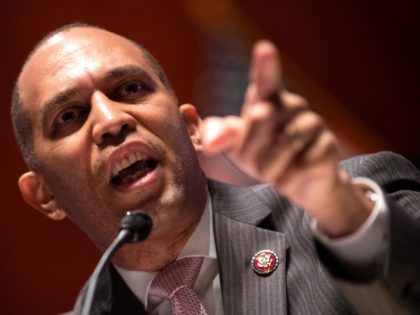 WASHINGTON, DC - JUNE 17: Rep. Hakeem Jeffries (D-NY) delivers remarks during the House Ju