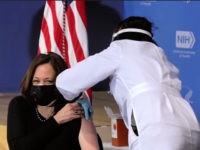 ‘When Are You Going to Put it In?’ — Kamala Harris Gets Second Shot of Coronavirus Vaccine