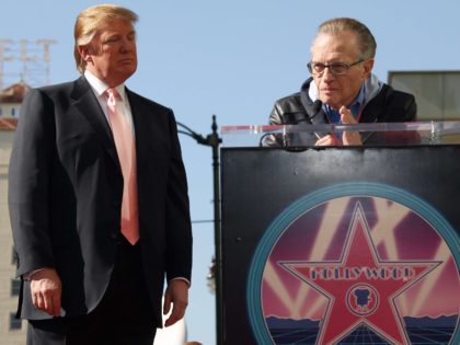 Larry King and Donald Trump (Gabriel Bouys / AFP / Getty)