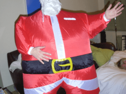 Inflatable Santa costume (gingerbeardman / Flickr / CC / Cropped)