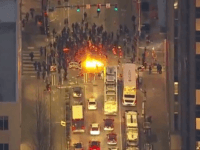 Antifa Blocks Streets, Sets Fire in Seattle Inauguration Day Protest