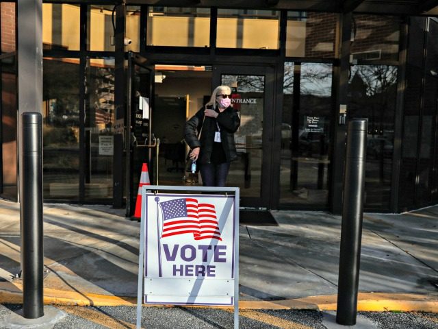 Voter Leaves Georgia Polling Place