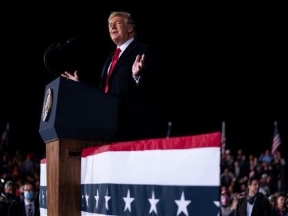 President Donald Trump speaks during a campaign rally for Sen. Kelly Loeffler, R-Ga., and