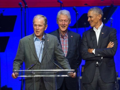 (L-R) Former US Presidents, Jimmy Carter, George H. W. Bush, George W. Bush, Barack Obama