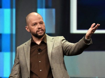 LAS VEGAS, NV - APRIL 18: Actor Jon Cryer emcees the NAB Show's Television Luncheon a