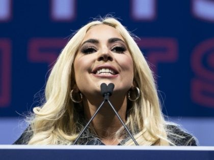 PITTSBURGH, PA - NOVEMBER 02: Lady Gaga speaks in support of Democratic presidential nominee Joe Biden during a drive-in campaign rally at Heinz Field on November 02, 2020 in Pittsburgh, Pennsylvania. One day before the election, Biden is campaigning in Pennsylvania, a key battleground state that President Donald Trump won …
