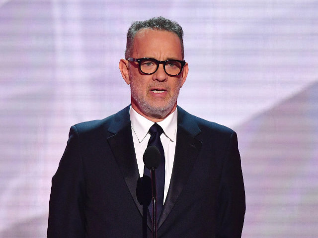 Actor Tom Hanks speaks onstage during the 25th Annual Screen Actors Guild Awards show at t