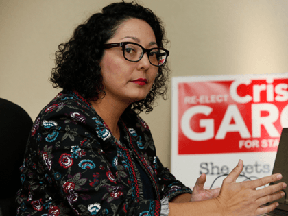 In this Friday, April 27, 2018 photo, California Assemblywoman Cristina Garcia, D-Bell Gardens, poses for picture at her campaign headquarters in Downey, Calif. Outside investigators on Thursday, May 17, cleared the California assemblywoman who was once at the forefront of the state's #MeToo movement of allegations that she groped a …