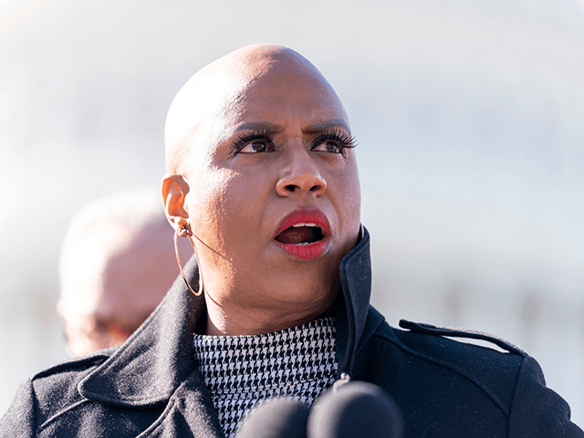 Rep. Ayanna Pressley, D-Mass., speaks at a news conference on Capitol Hill in Washington, Thursday, Feb. 4, 2021, about plans to reintroduce a resolution to call on President Joe Biden to take executive action to cancel up to $50,000 in debt for federal student loan borrowers. (AP Photo/Andrew Harnik)