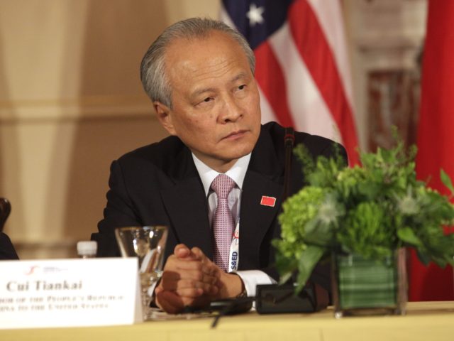 Cui Tiankai, Chinas Ambassador to the US participates in the Plenary Session of the US-Chi