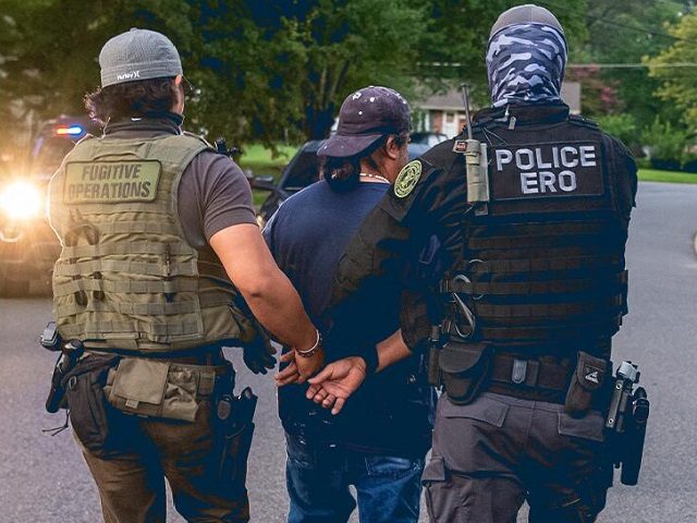ICE Enforcement and Removal Operations officers arrest a migrant pending for deportation. (Photo: U.S. Immigration and Customs Enforcement)