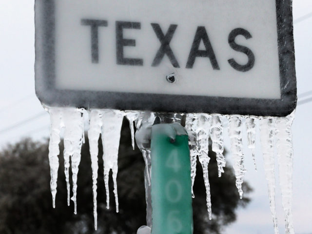 KILLEEN, TEXAS - FEBRUARY 18: Icicles hang off the State Highway 195 sign on February 18, 2021 in Killeen, Texas. Winter storm Uri has brought historic cold weather and power outages to Texas as storms have swept across 26 states with a mix of freezing temperatures and precipitation. (Photo by …