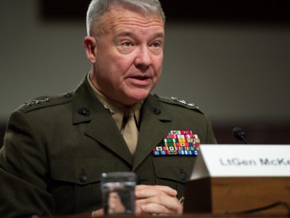 Marine Corps Lt. Gen. Kenneth F. McKenzie Jr., nominee to be general and commander of the US Central Command, testifies during a Senate Armed Service Committee confirmation hearing on Capitol Hill in Washington, DC, December 4, 2018. (Photo by SAUL LOEB / AFP) (Photo credit should read SAUL LOEB/AFP via …