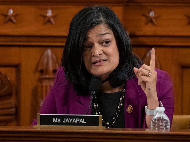 WASHINGTON, DC - DECEMBER 12: Representative Pramila Jayapal, a Democrat from Washington, speaks during a House Judiciary Committee hearing December 12, 2019 in Washington, DC. The articles of impeachment charge Trump with abuse of power and obstruction of Congress. House Democrats claim that Trump posed a 'clear and present danger' …
