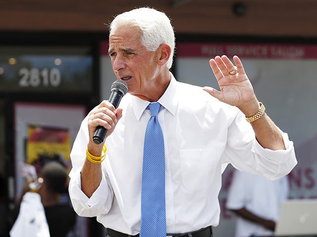 ST. PETERSBURG, FL - JUNE 19: Rep. Charlie Crist (D-FL) greets attendees during Black Lives Matters Business Expo on June 19, 2020 in St. Petersburg, Florida. The St. Petersburg Black Lives Matters group organized the Juneteenth celebration event which featured black-owned businesses from around the Tampa Bay area. (Photo by …