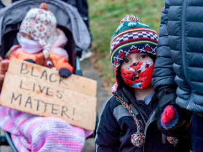 Protestors in support of Black Lives Matter brought their children to rally against the po
