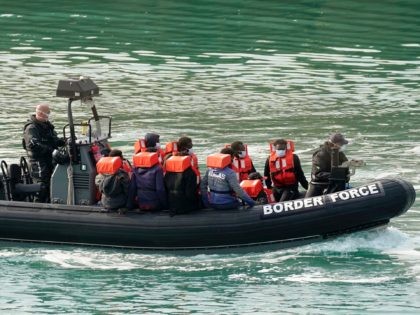 DOVER, ENGLAND - SEPTEMBER 11: Migrants arrive at Dover Marina after being rescued in the English Channel by the Border Force on September 11, 2020 in Dover, England. More than 1,468 migrants, some of them children, crossed the English Channel by small boat in August, despite a commitment from British …