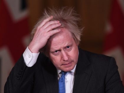 LONDON, ENGLAND - FEBRUARY 15: UK Prime Minister Boris Johnson talks during a Covid-19 med