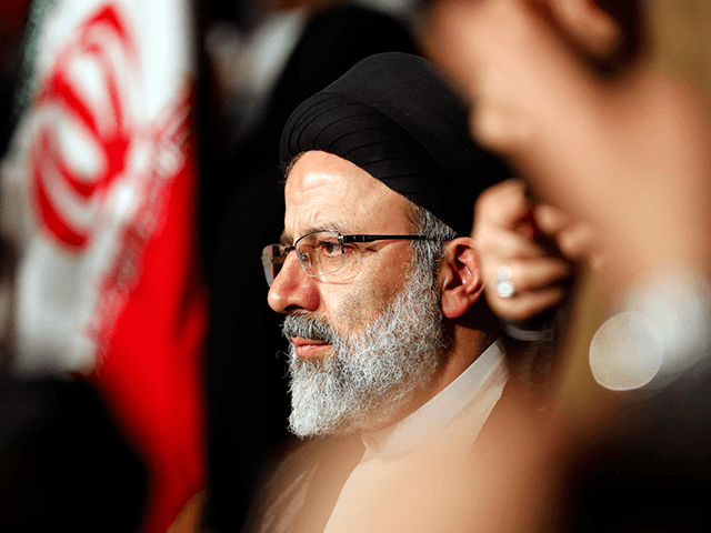 Iranian presidential candidate Ebrahim Raisi looks on during a campaign rally in the capital Tehran on April 29, 2017. / AFP PHOTO / ATTA KENARE (Photo credit should read ATTA KENARE/AFP via Getty Images)