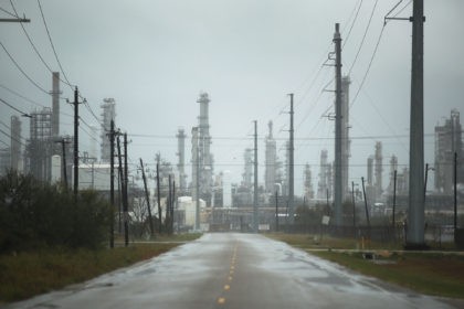 CORPUS CHRISTI, TX - AUGUST 25: An oil refinery is seen before the arrival of Hurricane Harvey on August 25, 2017 in Corpus Christi, Texas. As Hurricane Harvey comes ashore many of the countries oil refineries are in its path and have had to shut down. (Photo by Joe Raedle/Getty …