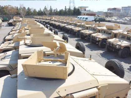 The US gifted military vehicles to the government of Afghanistan.