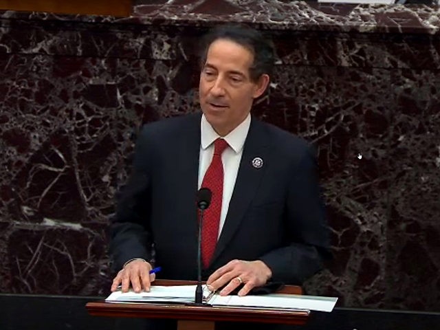 WASHINGTON, DC - FEBRUARY 9: In this screenshot taken from a congress.gov webcast, Rep. Jamie Raskin (D-MD) – lead manager for the impeachment speaks on the first day of former President Donald Trump's second impeachment trial at the U.S. Capitol on February 9, 2021 in Washington, DC. House impeachment managers …