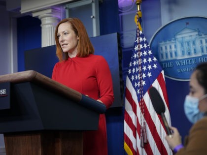 White House Press Secretary Jen Psaki speaks during the daily press briefing at the White