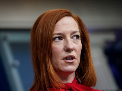 WASHINGTON, DC - FEBRUARY 17: (L-R) White House Press Secretary Jen Psaki speaks during the daily press briefing at the White House on February 17, 2021 in Washington, DC. Deputy National Security Advisor for Cyber and Emerging Technology Anne Neuberger told reporters that 9 federal agencies and around 100 companies …