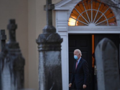 US President-elect Joe Biden leaves St. Joseph on the Brandywine Roman Catholic Church on January 16, 2021 in Wilmington, Delaware. - President-elect Joe Biden will sign executive orders on Inauguration Day next week to address the pandemic, the ailing US economy, climate change and racial injustice in America, a senior …