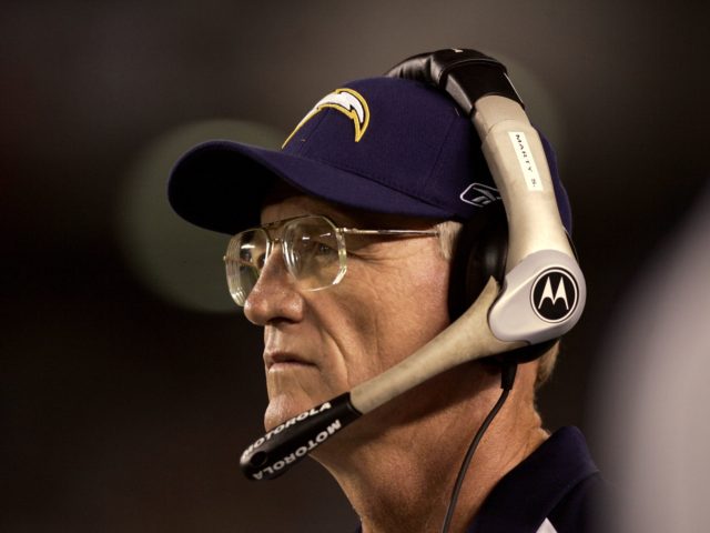 SAN DIEGO - AUGUST 12: Head coach Marty Schottenheimer of the San Diego Chargers watches t