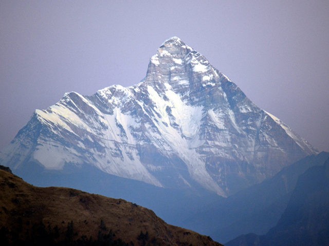 This is nanda devi mountain peak situated in Uttarakhand state of India.