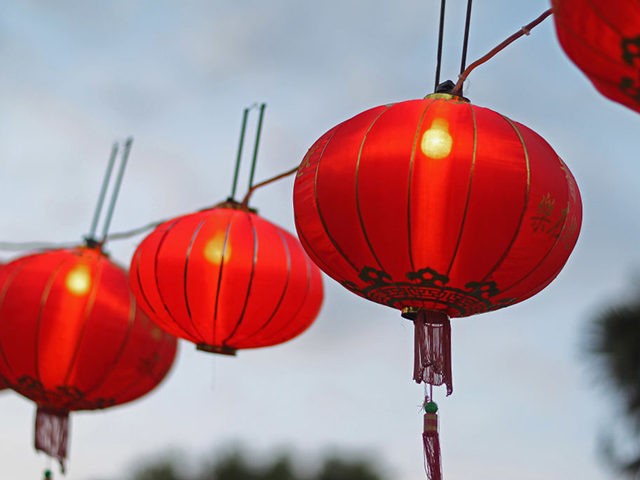 AUCKLAND, NEW ZEALAND - FEBRUARY 18: Lanterns are displayed in Albert Park during the Auck
