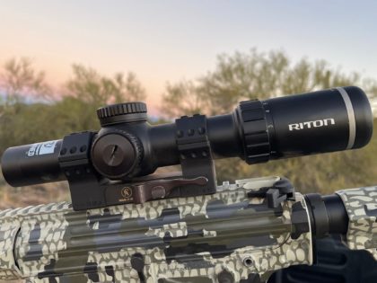 The RITON Optics X7 TACTIX riflescope is a 1-8 x 28 scope offering an illuminated reticle,